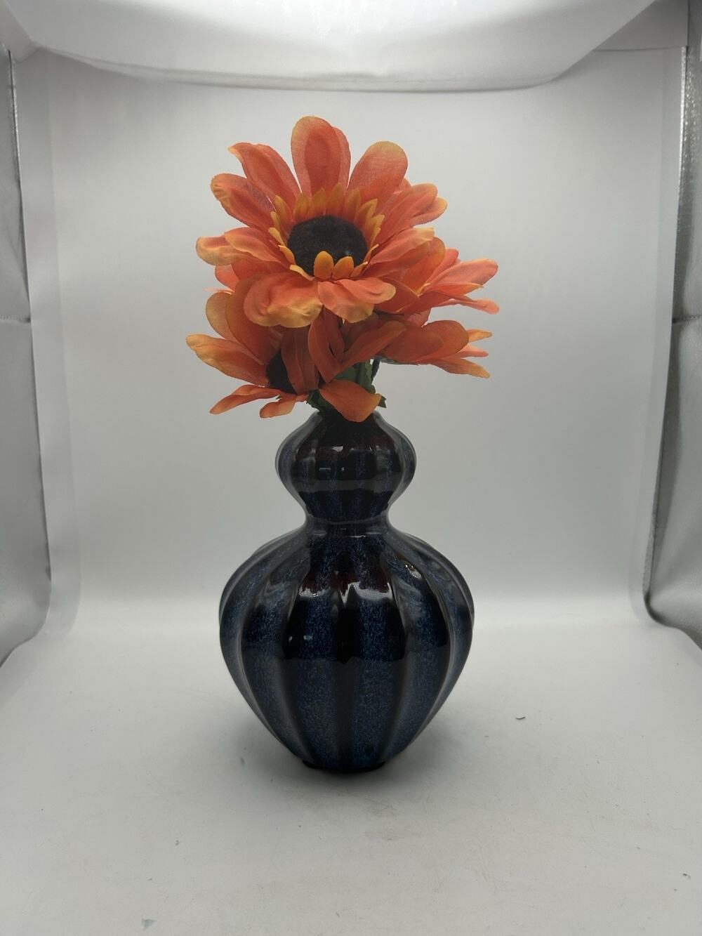 Vintage Dry Plant Vase. .5 Inch Opening At Bottom.